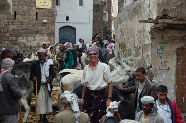 Michael at the donkey auction